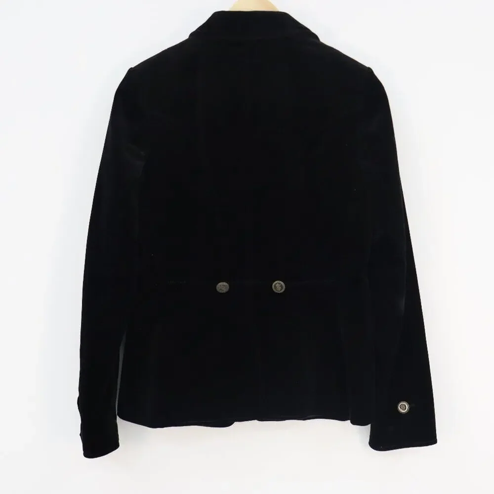 Academia Banana Republic Black Velvet Blazer with Gold Coat of Arms Buttons 4 - Picture 15 of 15